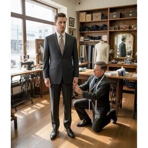 THEORY Premium Men’s 2pc Suit 38R 34x31 Recent 100% Wool Suit Jacket Pants Black